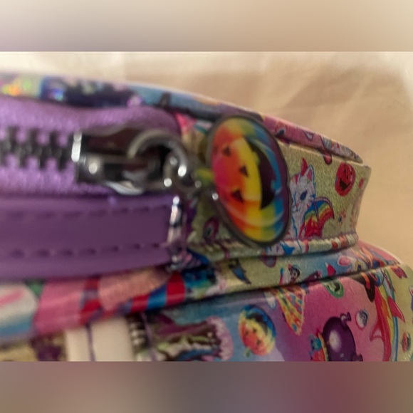Loungefly Lisa Frank Stickers Halloween Backpack Iridescent Bag Purse NWT FIRM - Picture 6 of 6